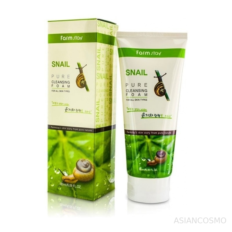       farm stay  snail pure cleansing foam