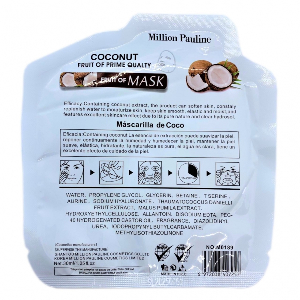        Million Pauline Coconut Fruct of prime quality 30